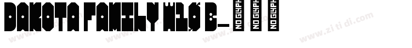 Dakota Family W10 B字体转换